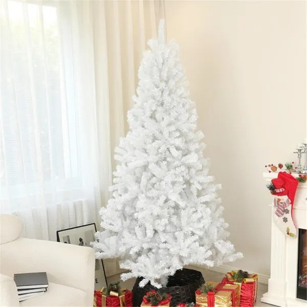 9 ft Tall, White Christmas Tree Wide - Image 6