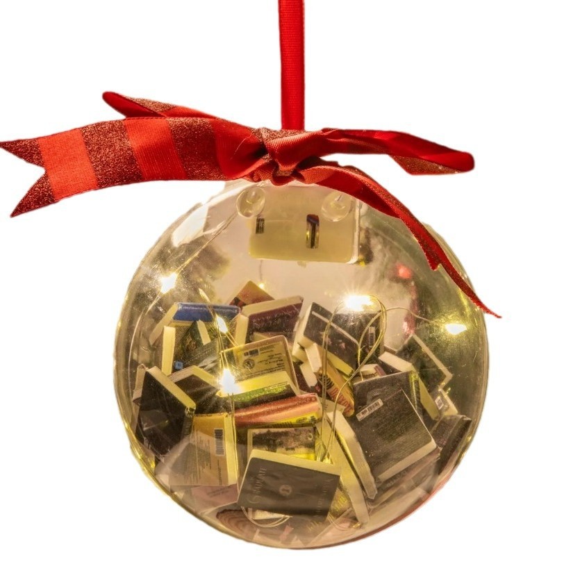 Christmas Decorations Ornaments Christmas Ball Pendants Full Of Books - Image 2