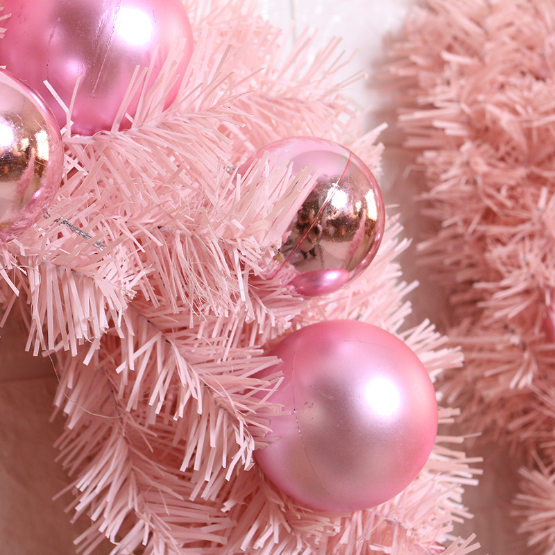 Christmas Decoration Pink Wreath, Window Decoration Pink Wreath - Image 4