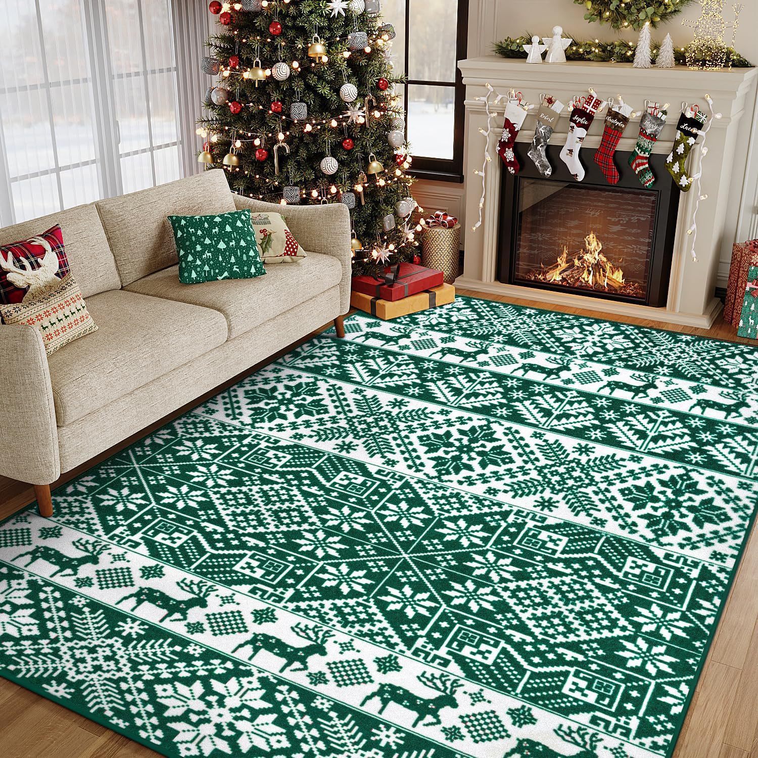 Fashion Personalized Christmas Home Rug - Image 4