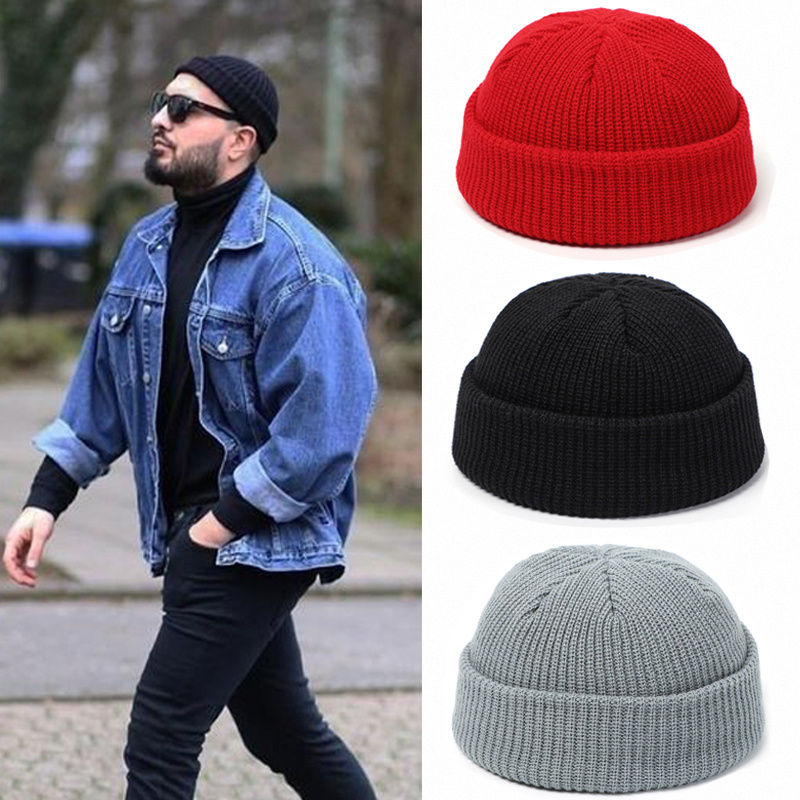 Knitted Hats Skullcap Beanie Hat Winter Retro