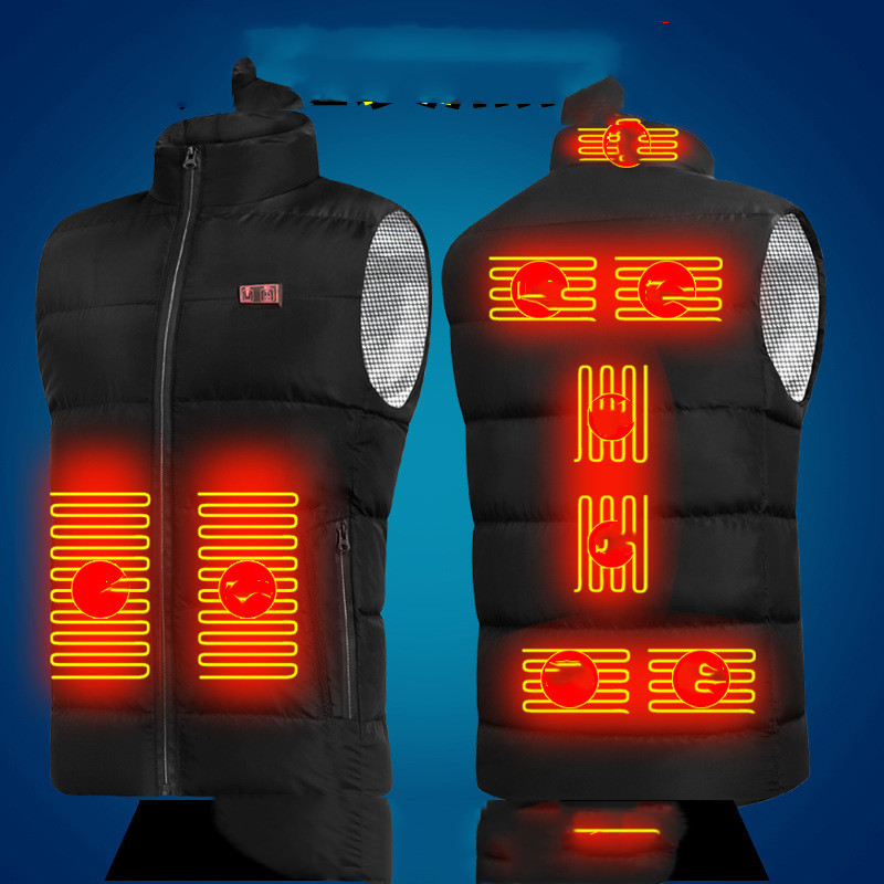 Usb Rechargeable Heating Down Cotton Heating Vest - Image 3