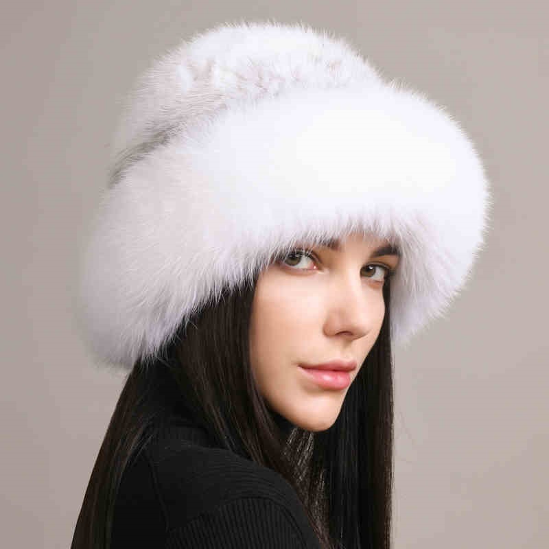Mink Hair Hat Lady Braided Fur Winter Winter - Image 10