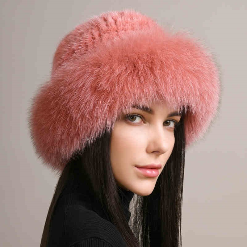 Mink Hair Hat Lady Braided Fur Winter Winter - Image 5