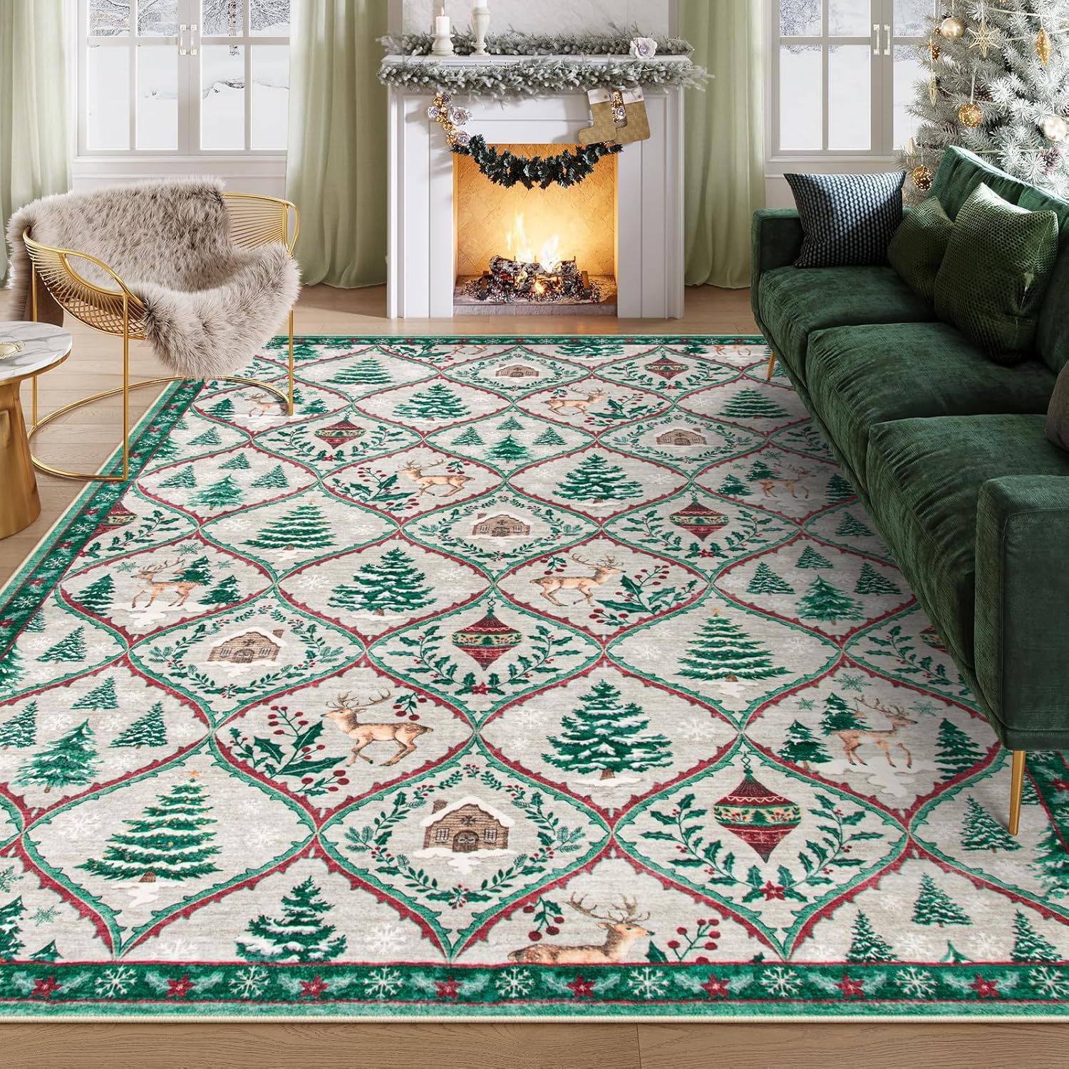 Fashion Personalized Christmas Home Rug - Image 6