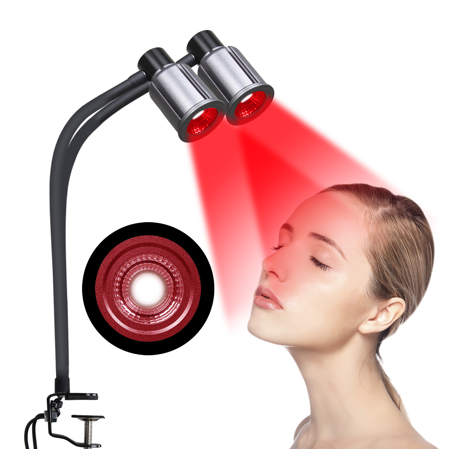 LED Infrared Light Therapy Double Head Beauty Lamp - Image 5