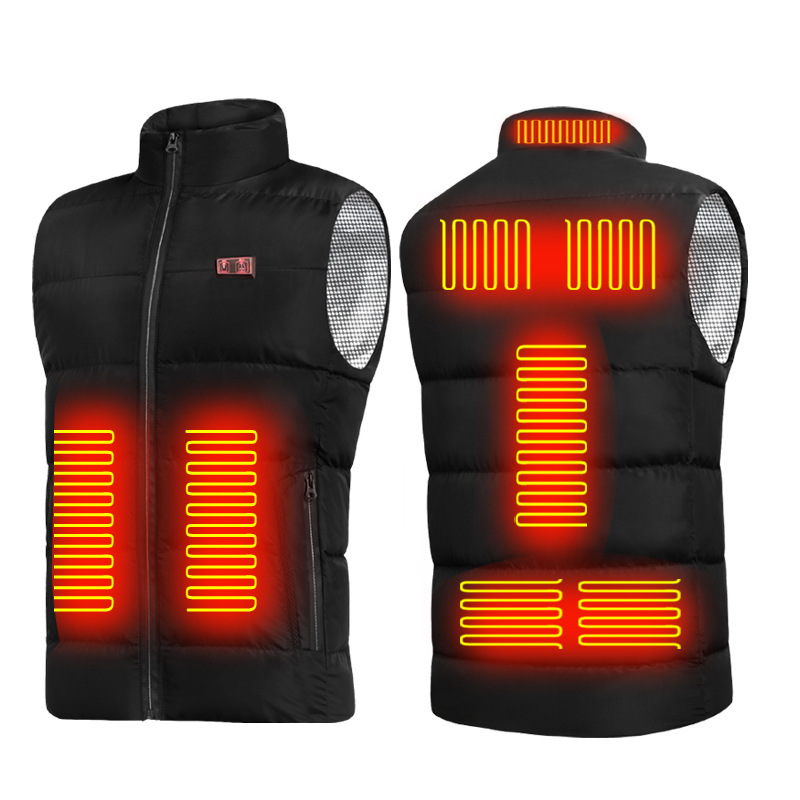 Usb Rechargeable Heating Down Cotton Heating Vest - Image 4