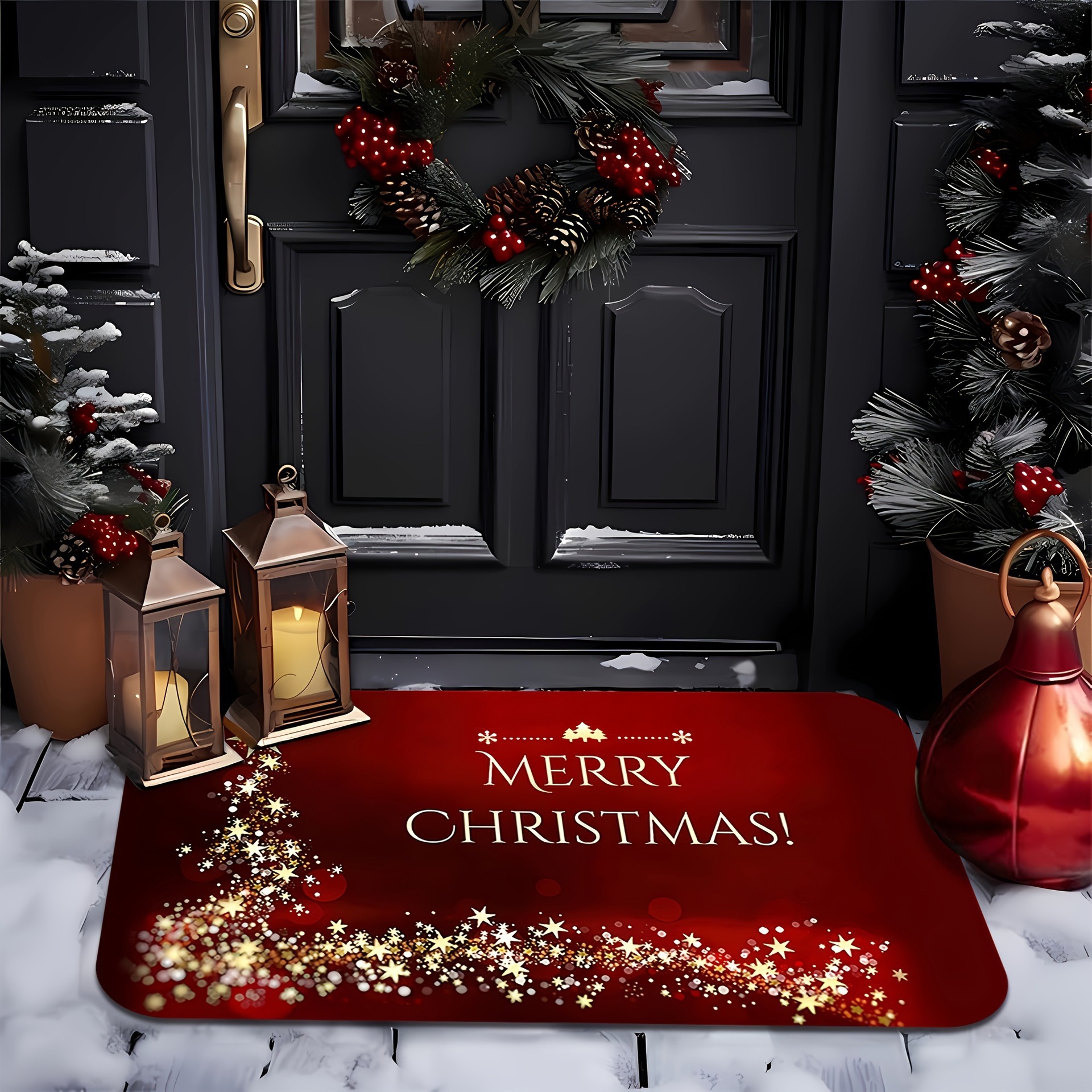 Christmas Decoration Door Mat Home Entry - Image 2