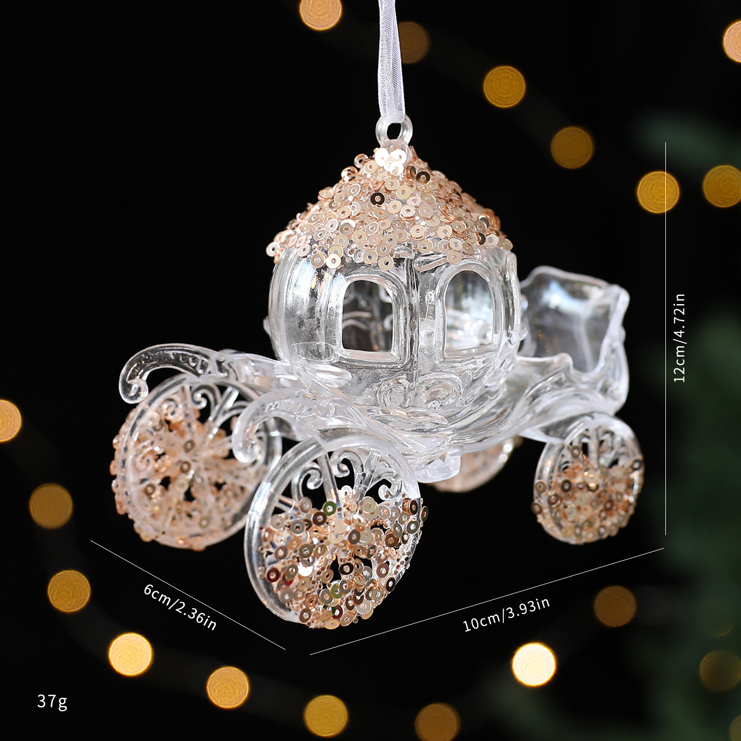 Christmas Decorations Sequined Acrylic Pendant - Image 4