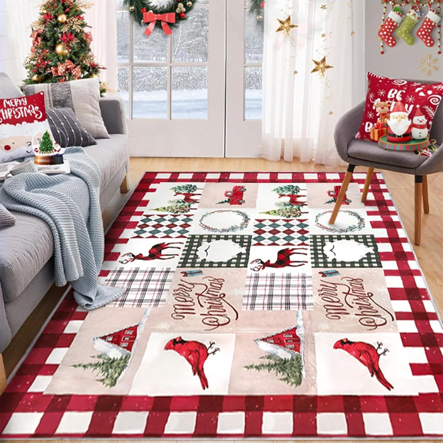 Fashion Personalized Christmas Home Rug - Image 5